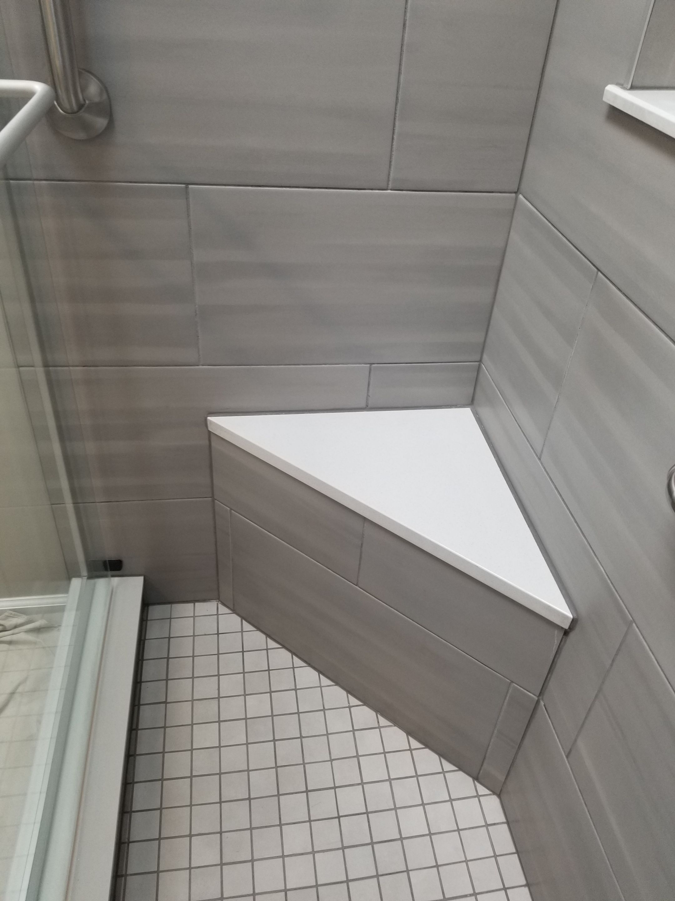 Remodel full bathroom new tile walk in shower plus 2nd half bath Powder room in Livonia, MI by Northwest Construction