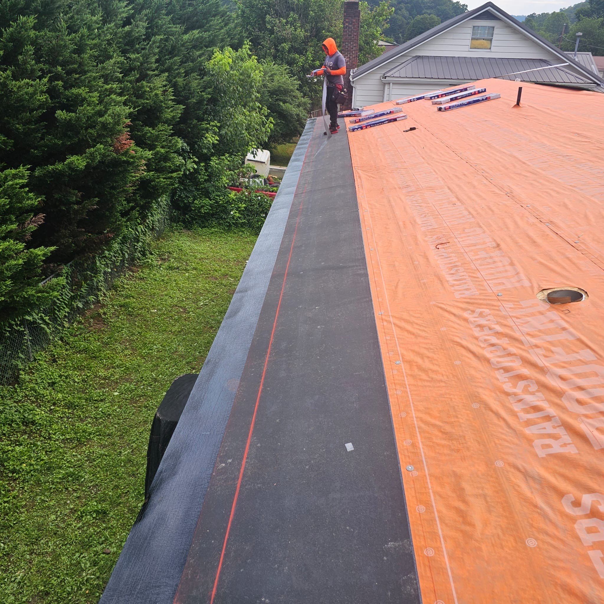 Residential Roofing Installation using GAF Timberline HDZ Pewter Gray by Rainstoppers Roofing