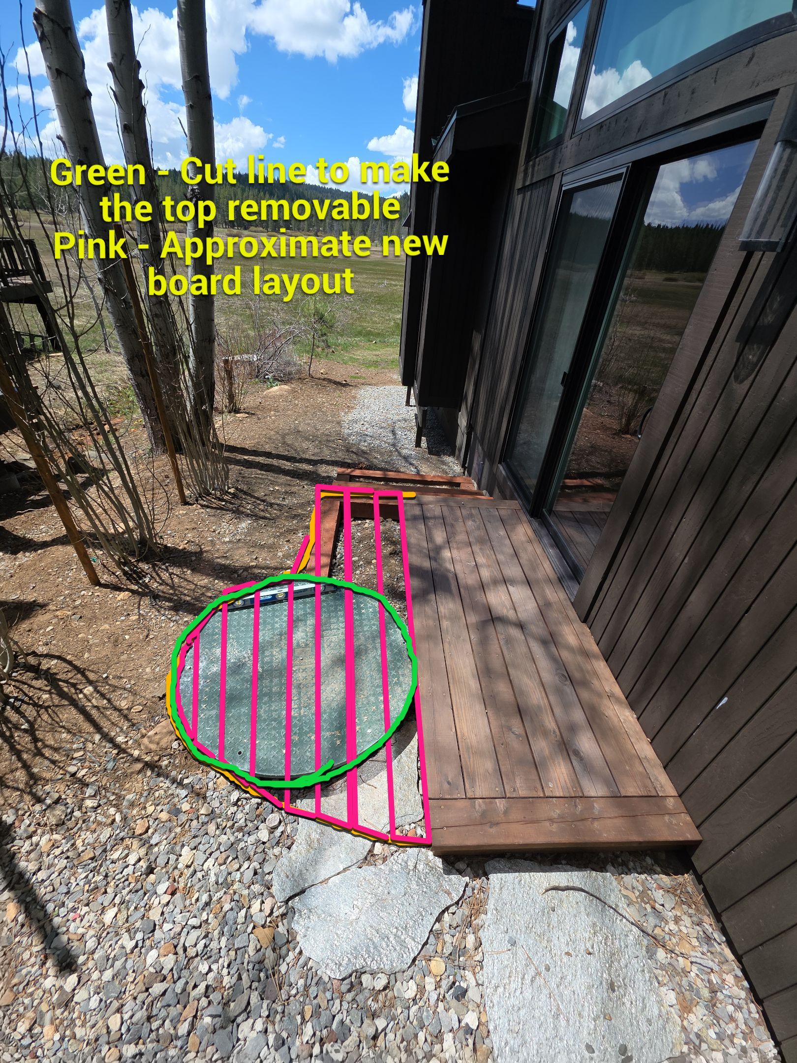 Sewer Pump Cover/Side Landing by The Tahoe Tradesman