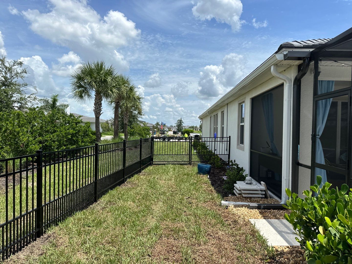 Aluminum Fence Installation using 3 Rail Aluminum Fence by Asap fence and gates, LLC