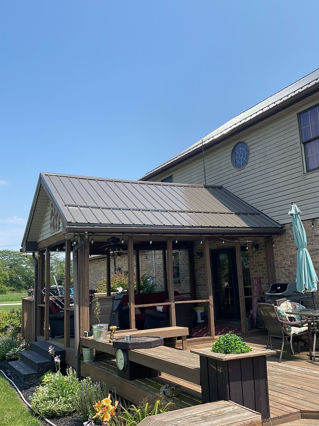 Residential Roofing Installation using Performance Panel Metal - Burnished Slate by RoofX 