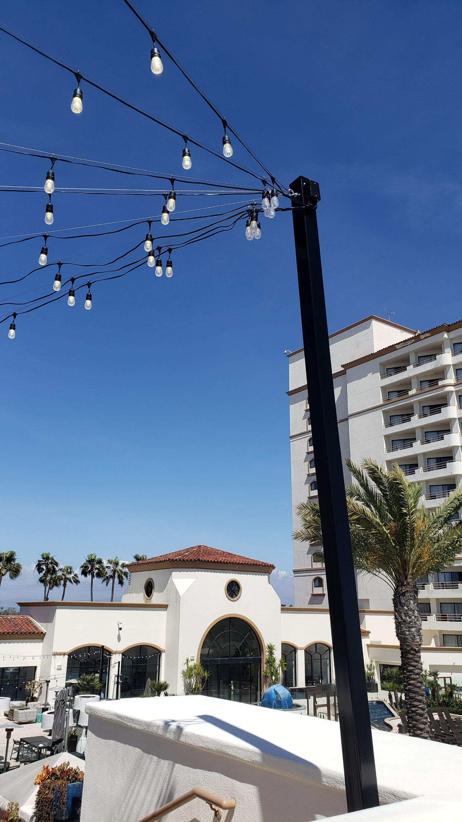 Hilton Waterfront Bistro Light Install by BrightLife Designs llc