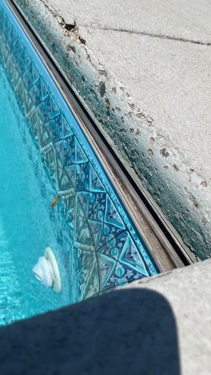 Pool Deck Transformation using Slate Stone by Croc Coatings, LLC
