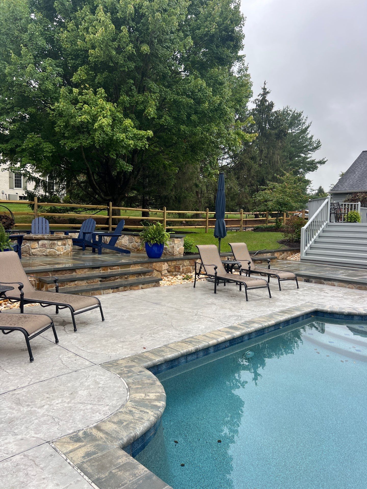 Stamped Concrete Pool Deck  by Architectural Concrete Design
