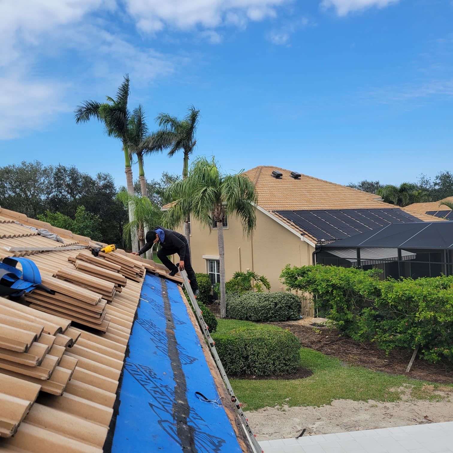 Residential Roofing Repair using Concrete Tile by Four Peaks Roofing