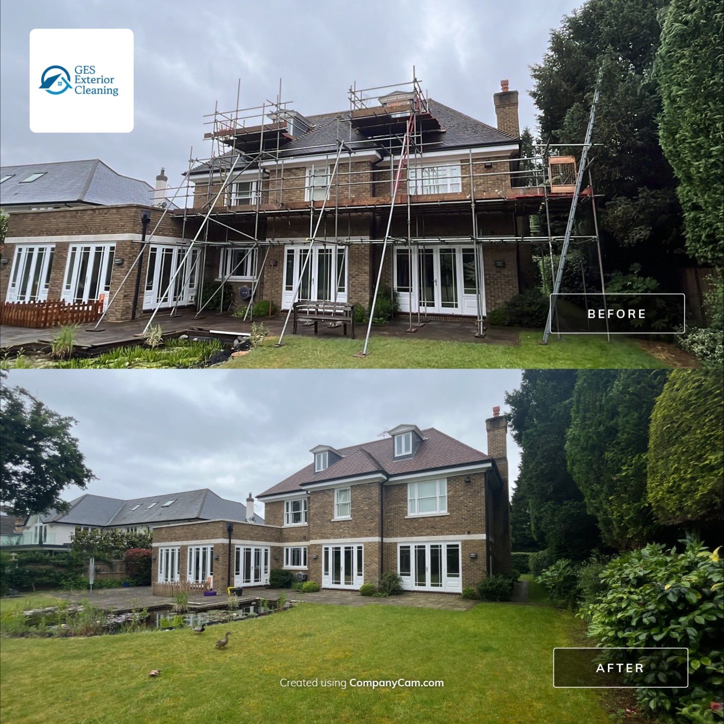 Roof Clean  - Moss Removal - Gutter Clean using Honda 15lpm Low Pressure Washing Machine by Ges Exterior Cleaning ltd