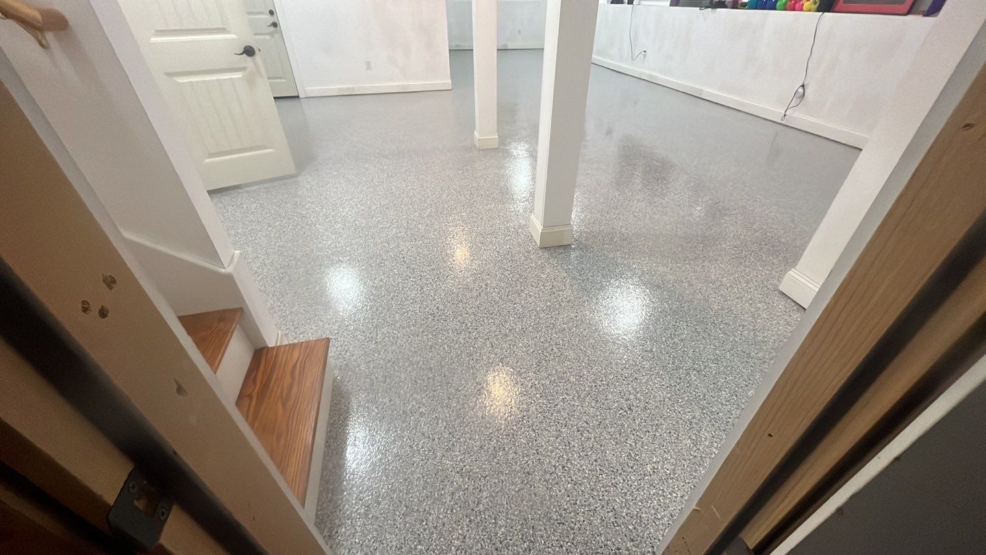 Rommel family Basement TransFLOORmation by Symphony Concrete Coatings