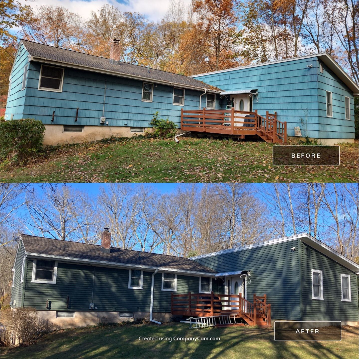 Beautiful siding transformation with Cert. Monogram D/4 x 12'6" Clapboard, Forest by DiGiorgi Roofing and Siding Inc