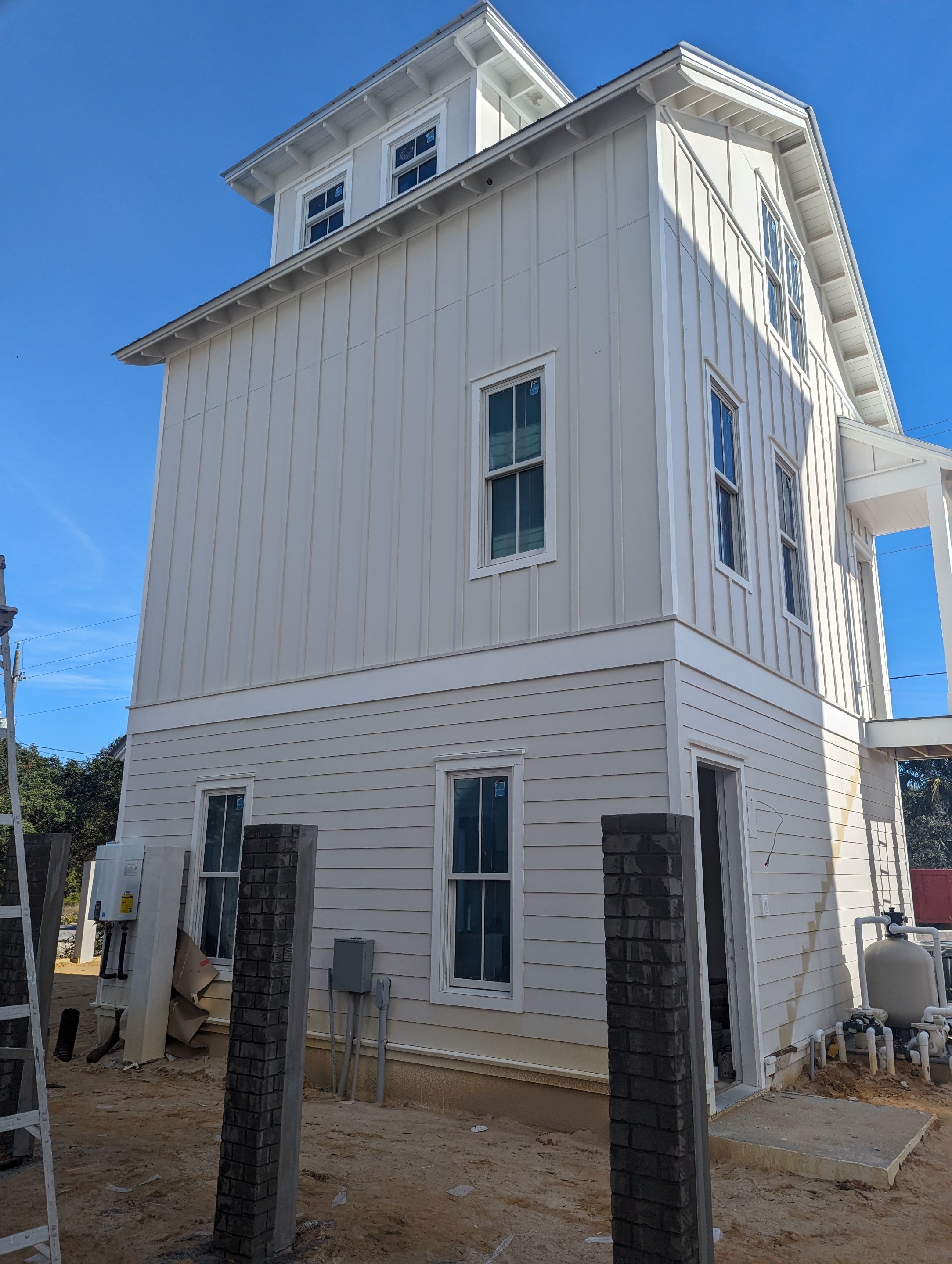 Half-Round Gutters in Galvalume Color in Santa Rosa Beach FL by Gutter Professors