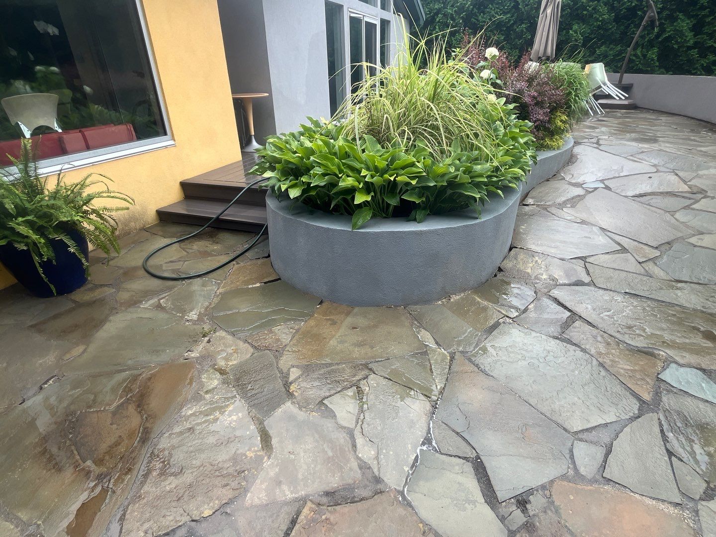 roof washing using Algaecide, soft wash soap by Northern Power Washing LLC.