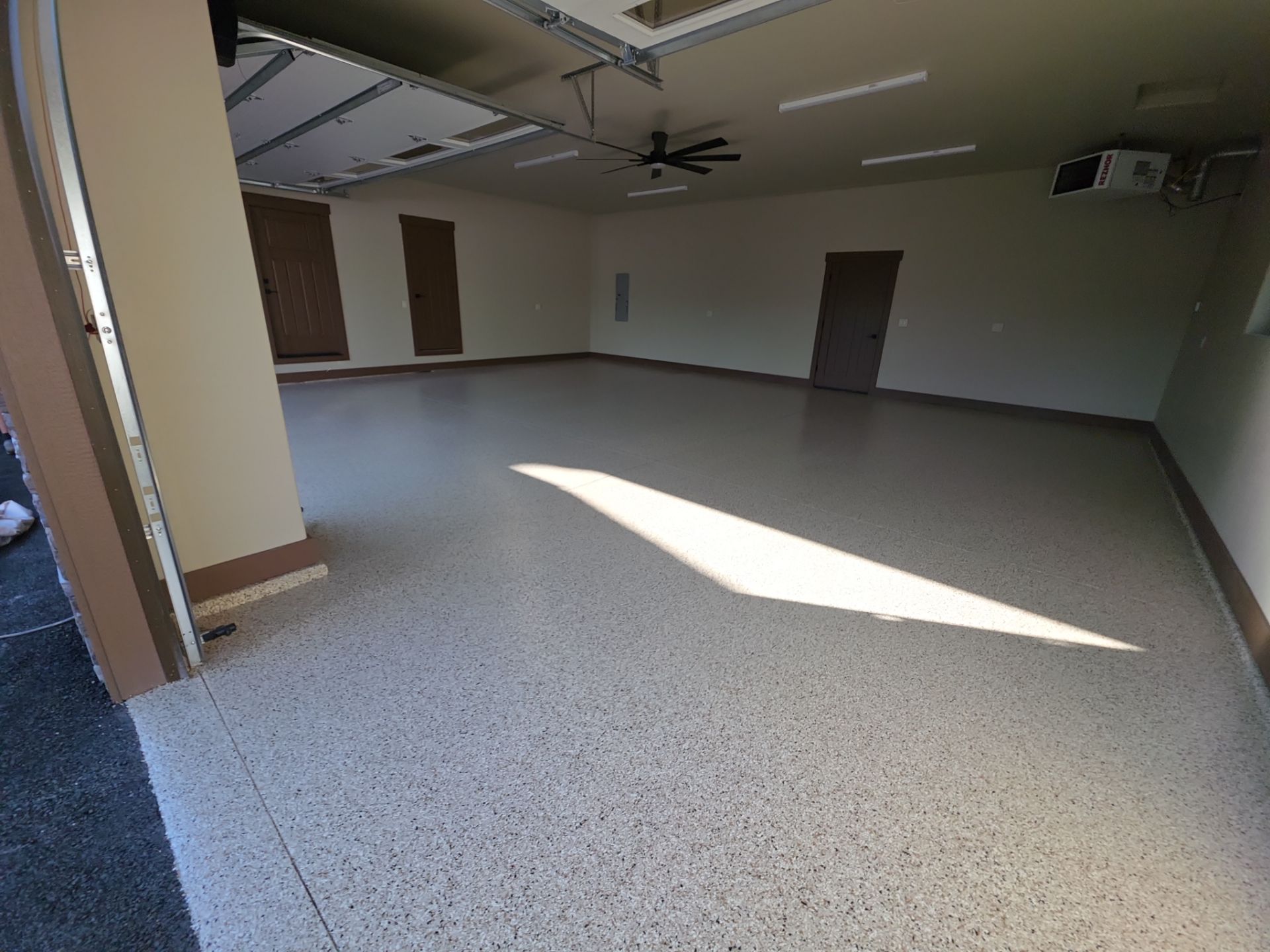Garage Transformation using Driftwood by Croc Coatings, LLC