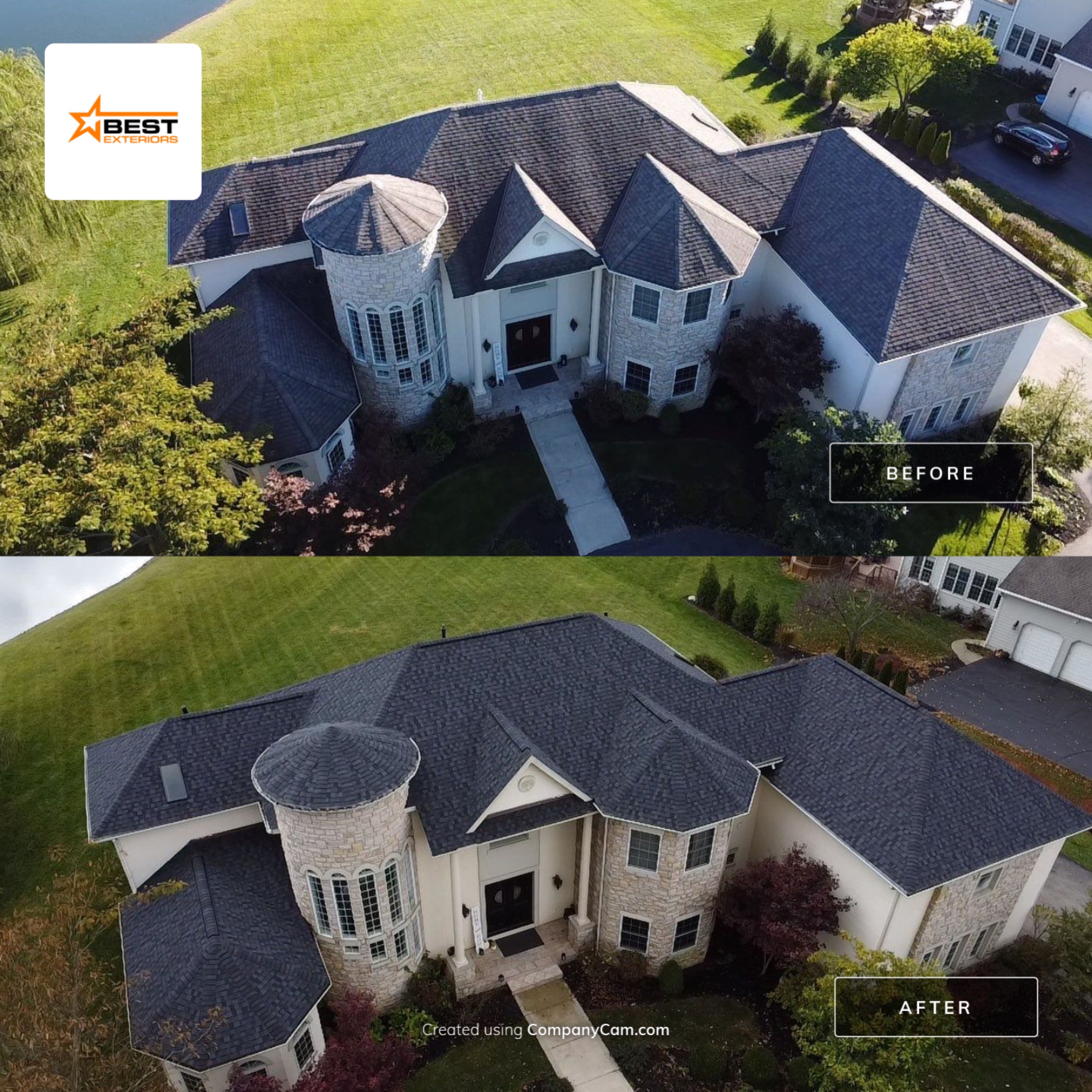 Residential Roofing Installation using Certainteed Landmark Pro Shingles by Best Exteriors Inc