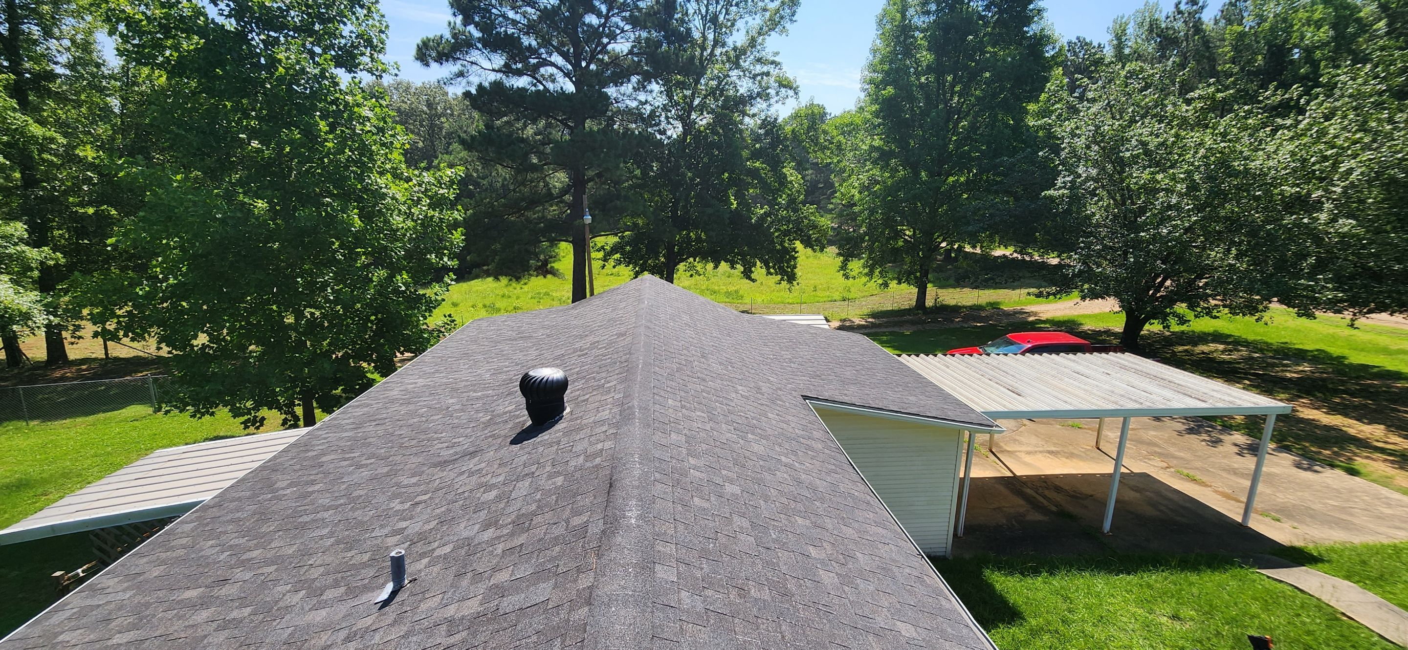 Residential Shingle Reroof using CertainTeed XT25: Moire Black by Hostetler Roofing