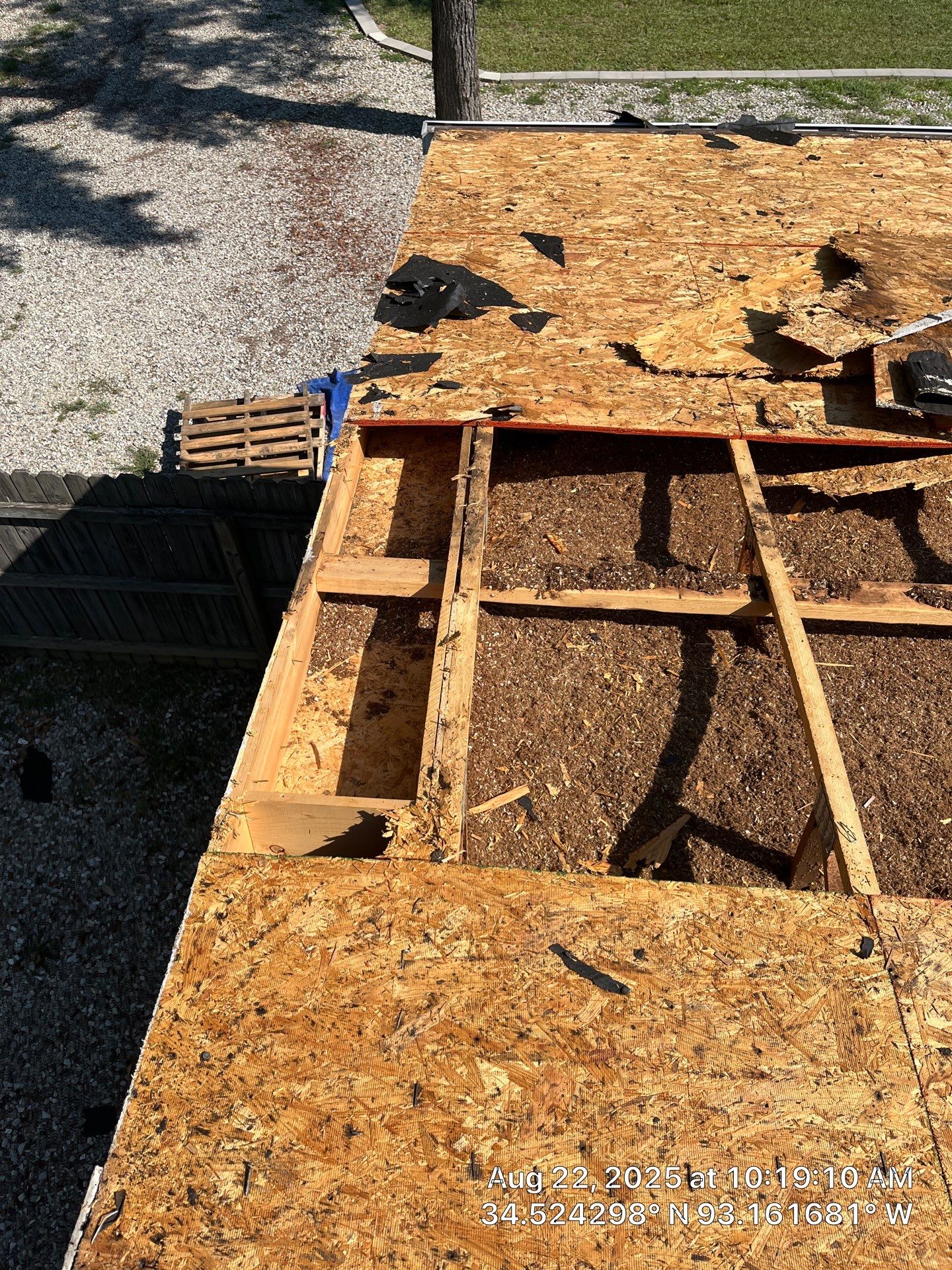 GAF Timberline HDZ Roof Replacement and Decking Repair in Hot Springs by Temple Roofing and Exteriors