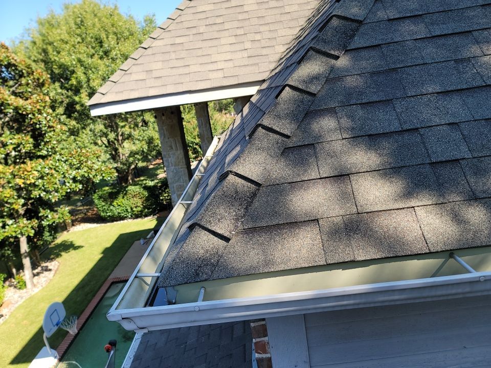 Insurance Claim Roof and Gutters using Owens Corning - Duration- Estate Gray -New Gutters - Exterior paint by Tex-Line Roofing