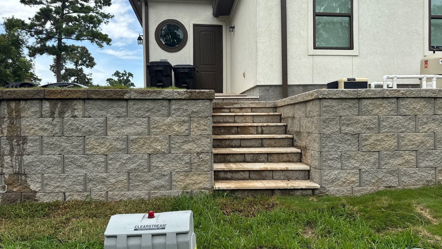 🏡 Duane’s Complete Retainer Wall & Hardscape Walkway by Texas Urban Elements