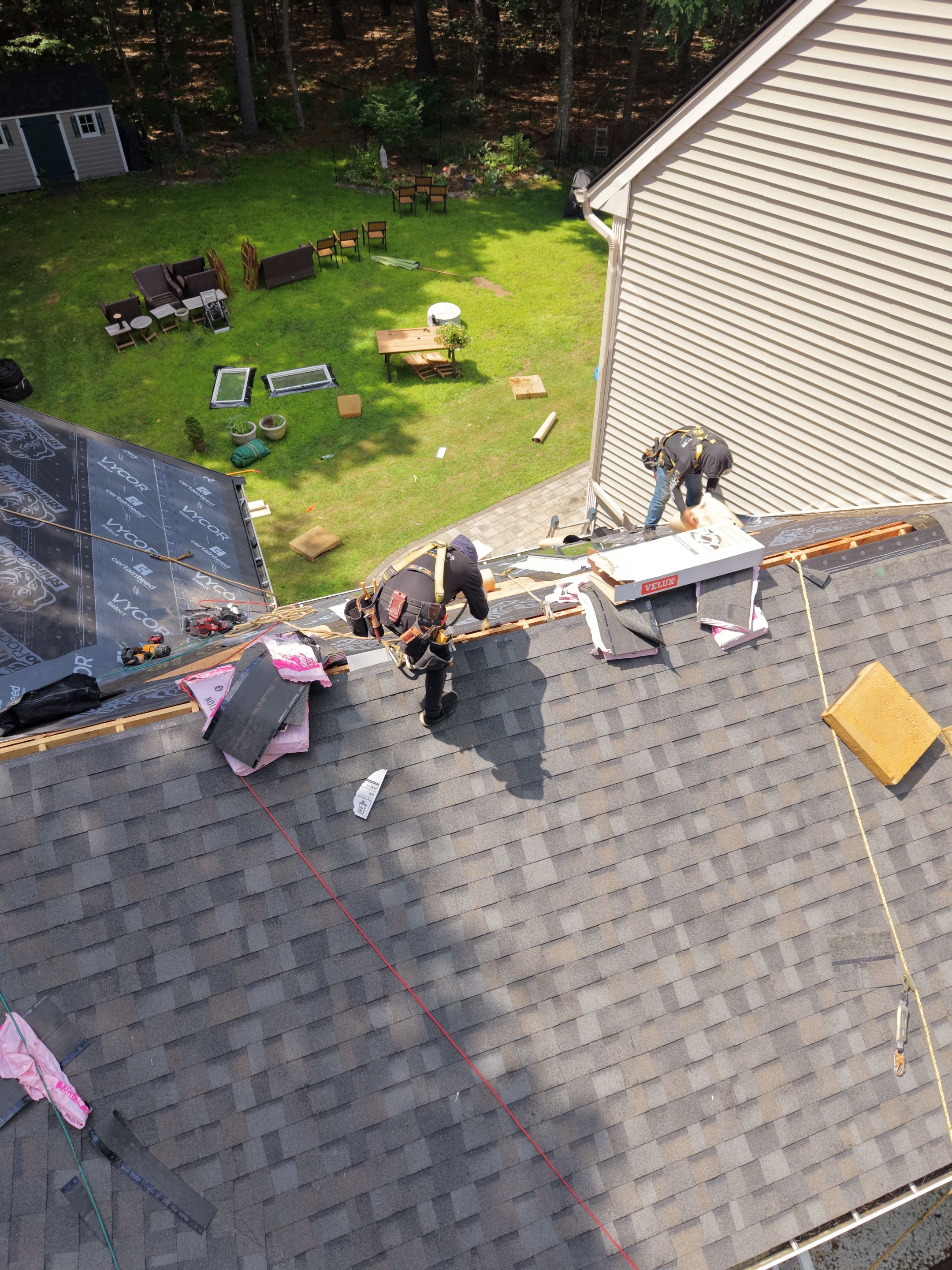 Roof Replacement in Brentwood, NH Near Scrabble Road with Owens Corning Williamsburg Gray Shingles by Compass exteriors