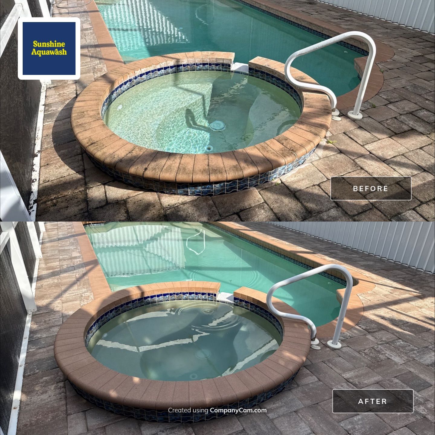 Paver Pool Deck & Screen Enclosure Transformation | University Park, Sarasota FL by Sunshine AquaWash