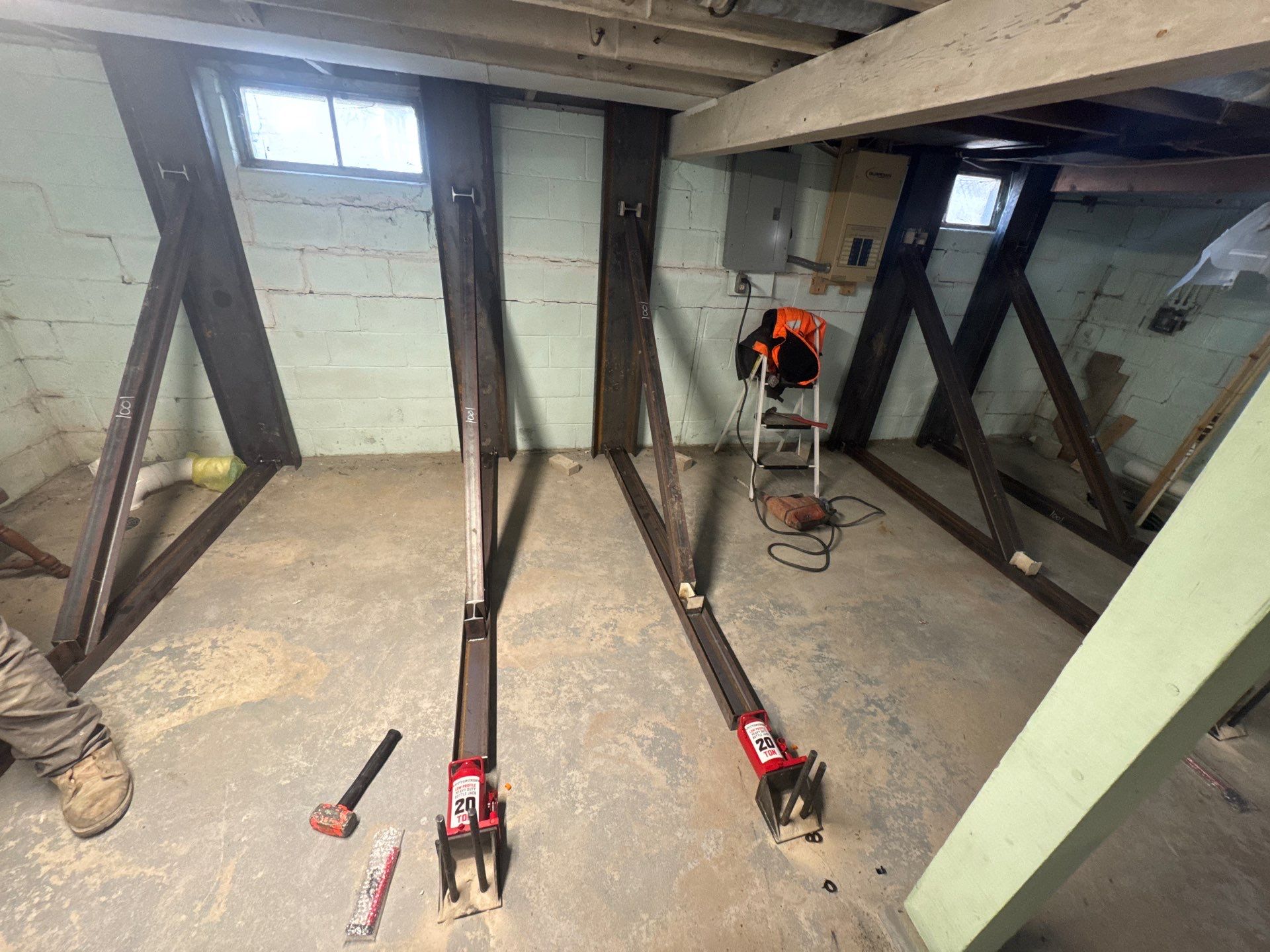 Wall Straightening/Stabilization by ACE Waterproofing & Basement Solutions