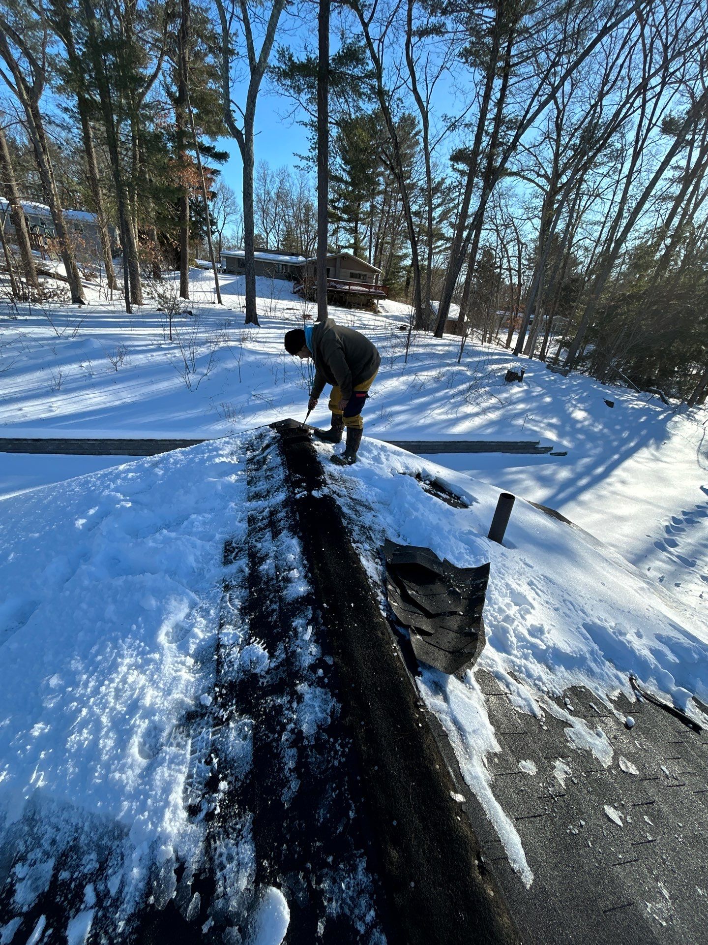 Ridge Cap Replacement & Black Metal Valley Installation in Chelmsford, MA by Mighty Dog Roofing of Greater Middlesex County