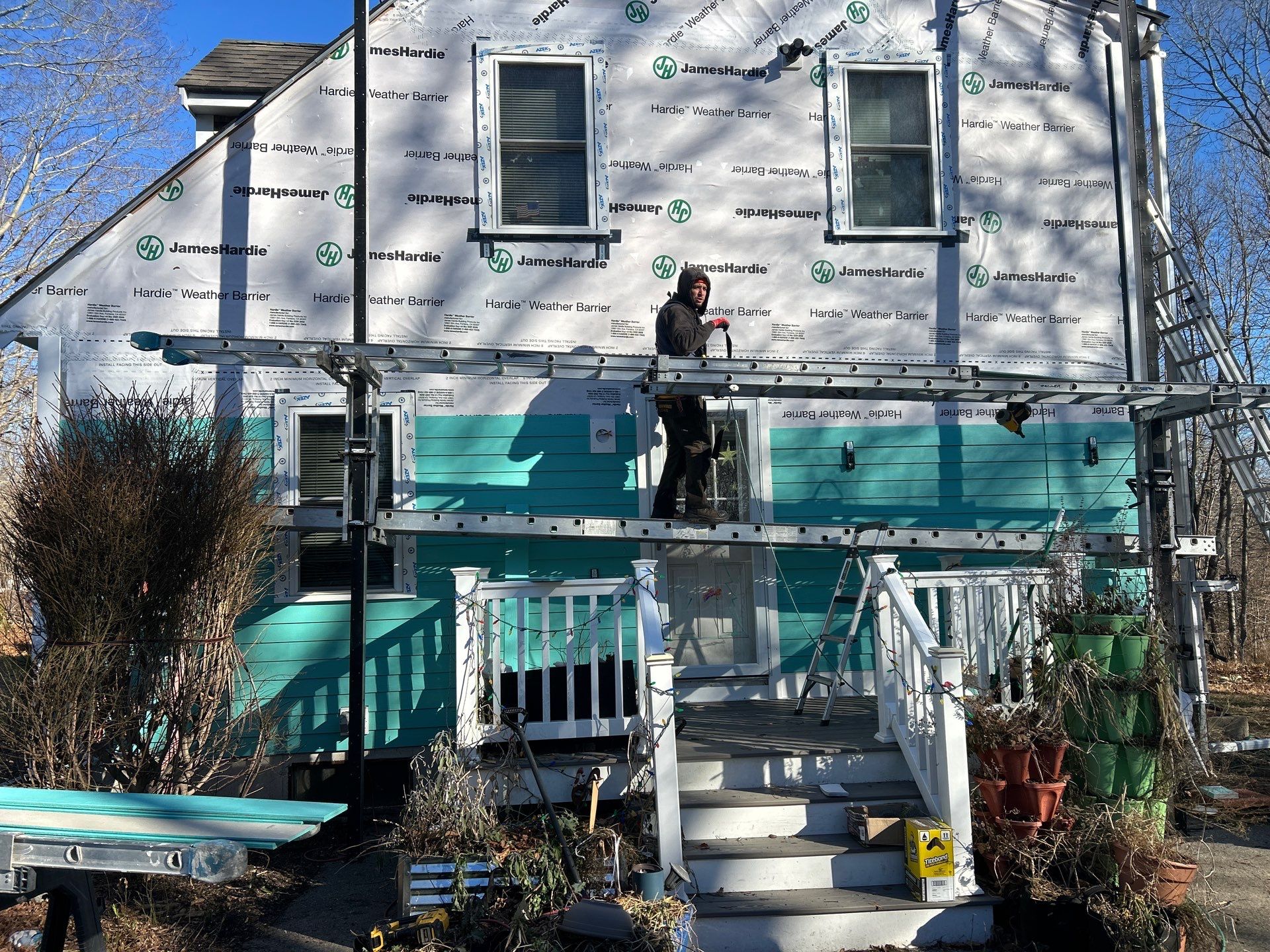 James Hardie siding in Dream Collection color - Dighton, MA by UBrothers Construction