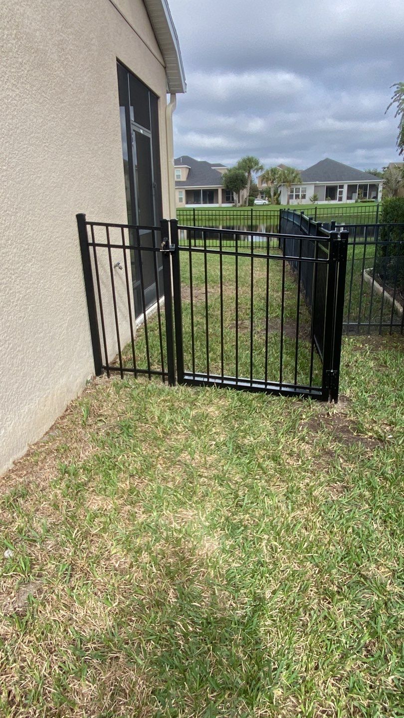 Bradenton, FL 4 ft. Tall 3-Rail Black Aluminum Fence by Asap fence and gates, LLC