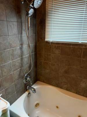 Jetted Bathtub & Custom Tile Bathroom Remodel