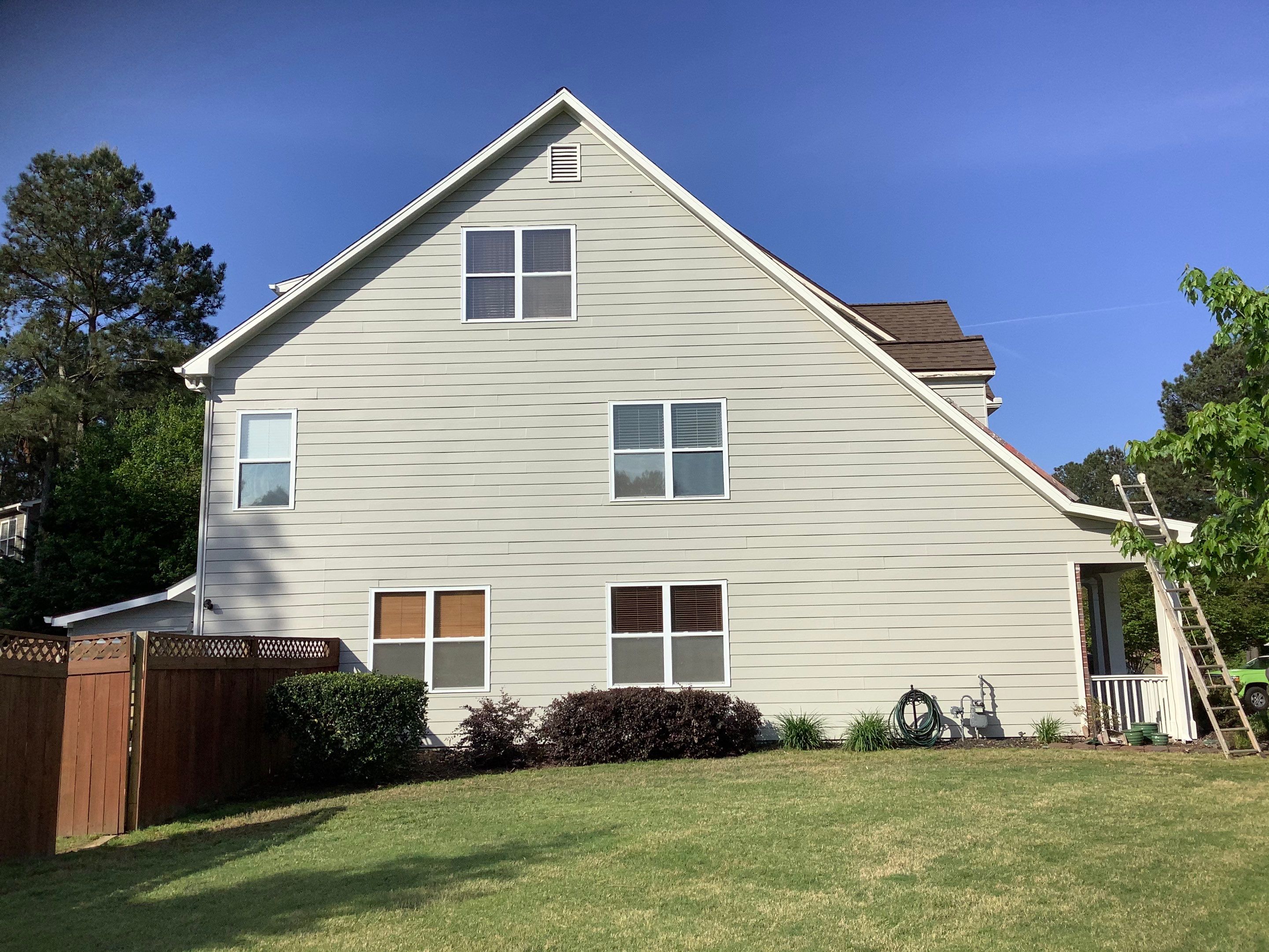 Exterior Home Refresh in Powder Springs with Gray Siding and White Trim by Swift Home Renovations