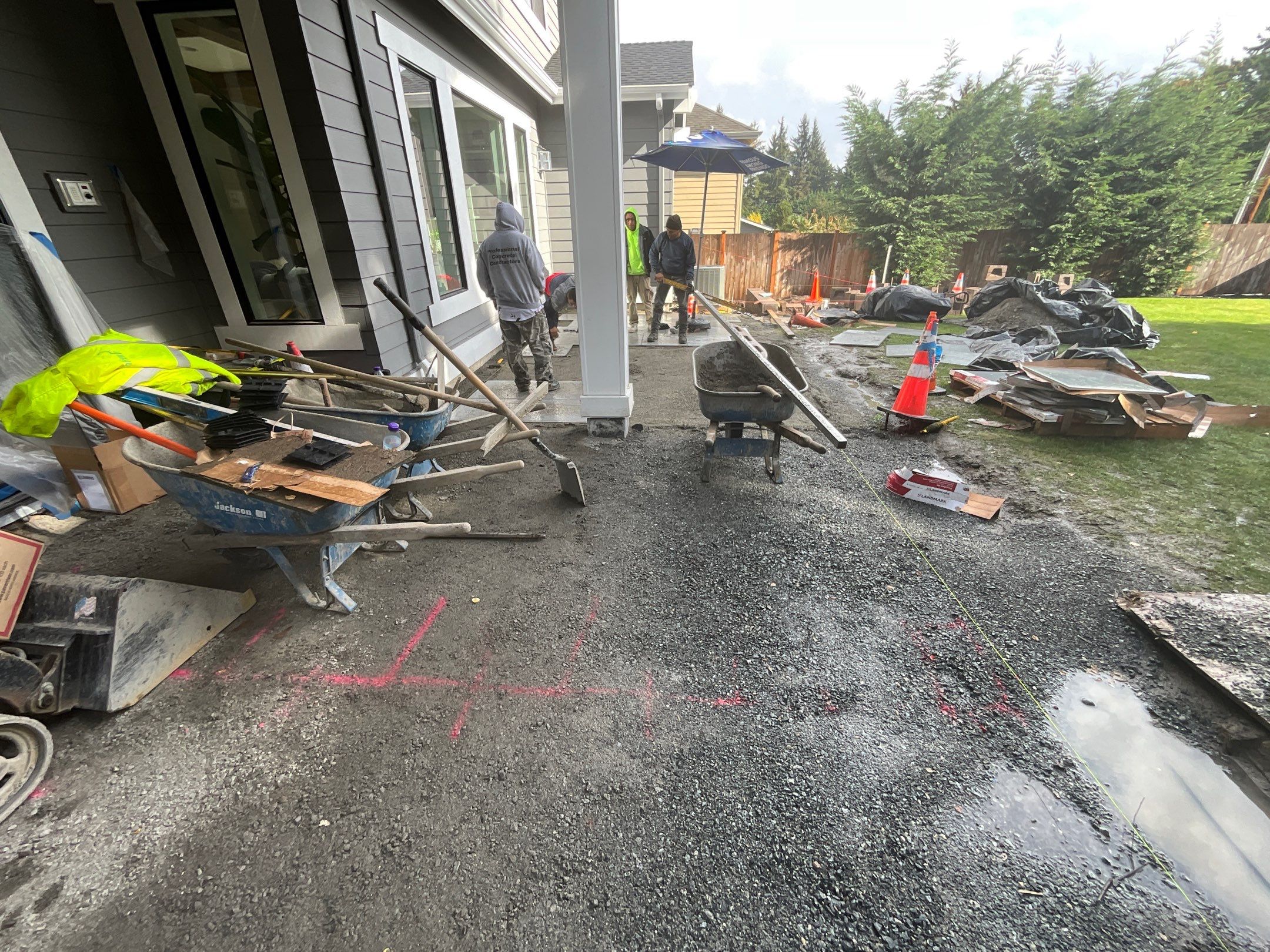 Hardscaping Back Patio Landscape Project  by Jireh Asphalt & Concrete Inc 