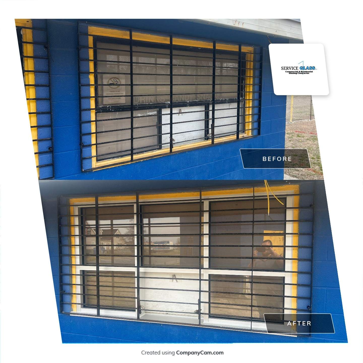 Concession Stand Storefront Remodel by Service Glass Inc