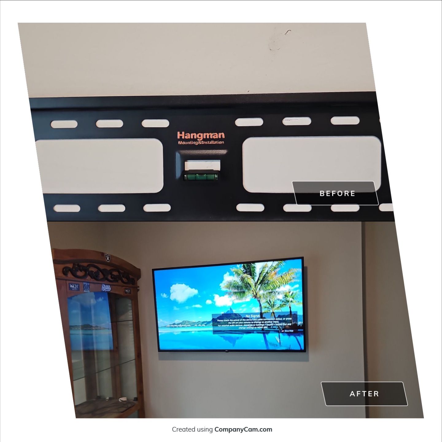 Before & After Transformations by Hangman Mounting & Installation 