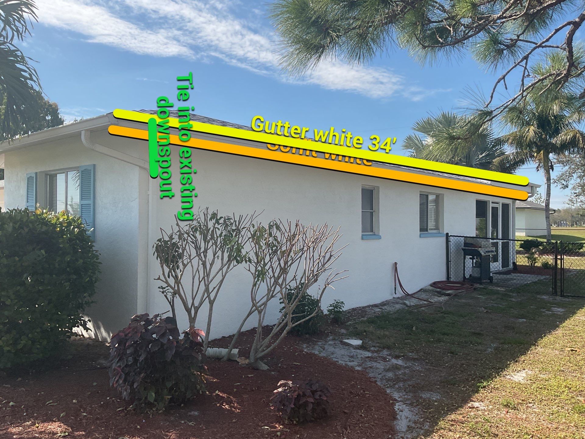Soffit and Fascia Installation in Cape Coral FL by Gutter Professors