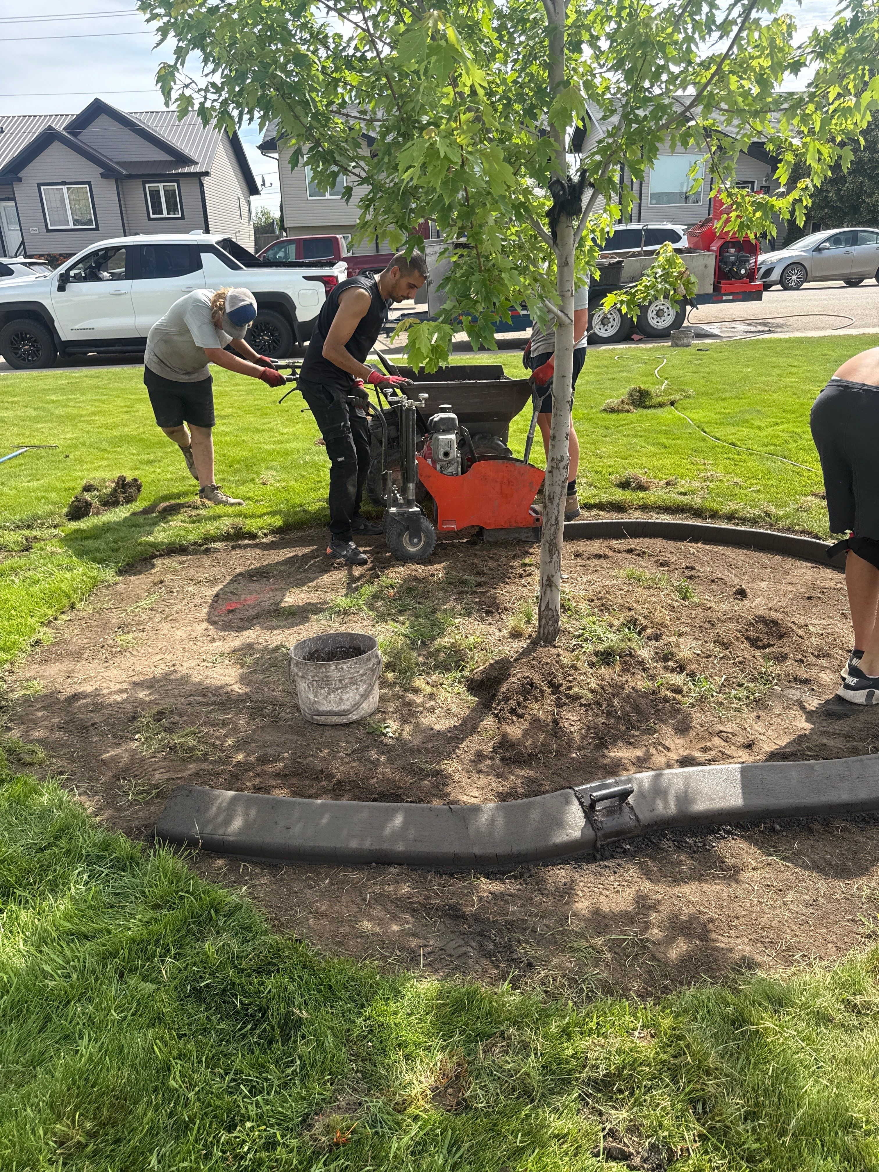 Cypress Custom Curbing Project in Redcliff by Pump it Up Concrete Jacking