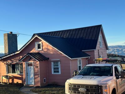 Black Standing Seam Metal Roof Installation in Wenatchee