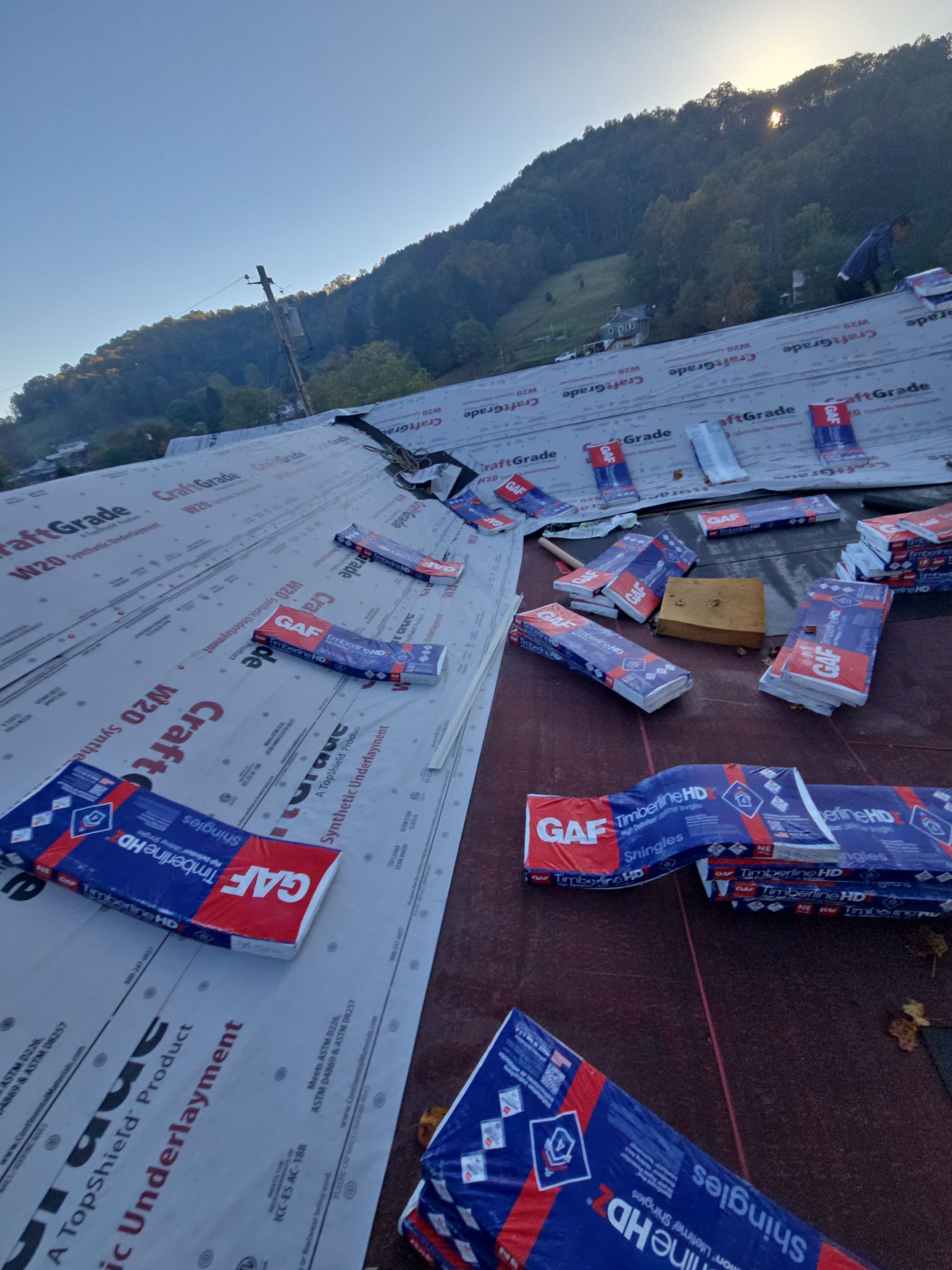 Residential Roofing Installation using GAF Timberline HDZ Oyster Grey by Rainstoppers Roofing