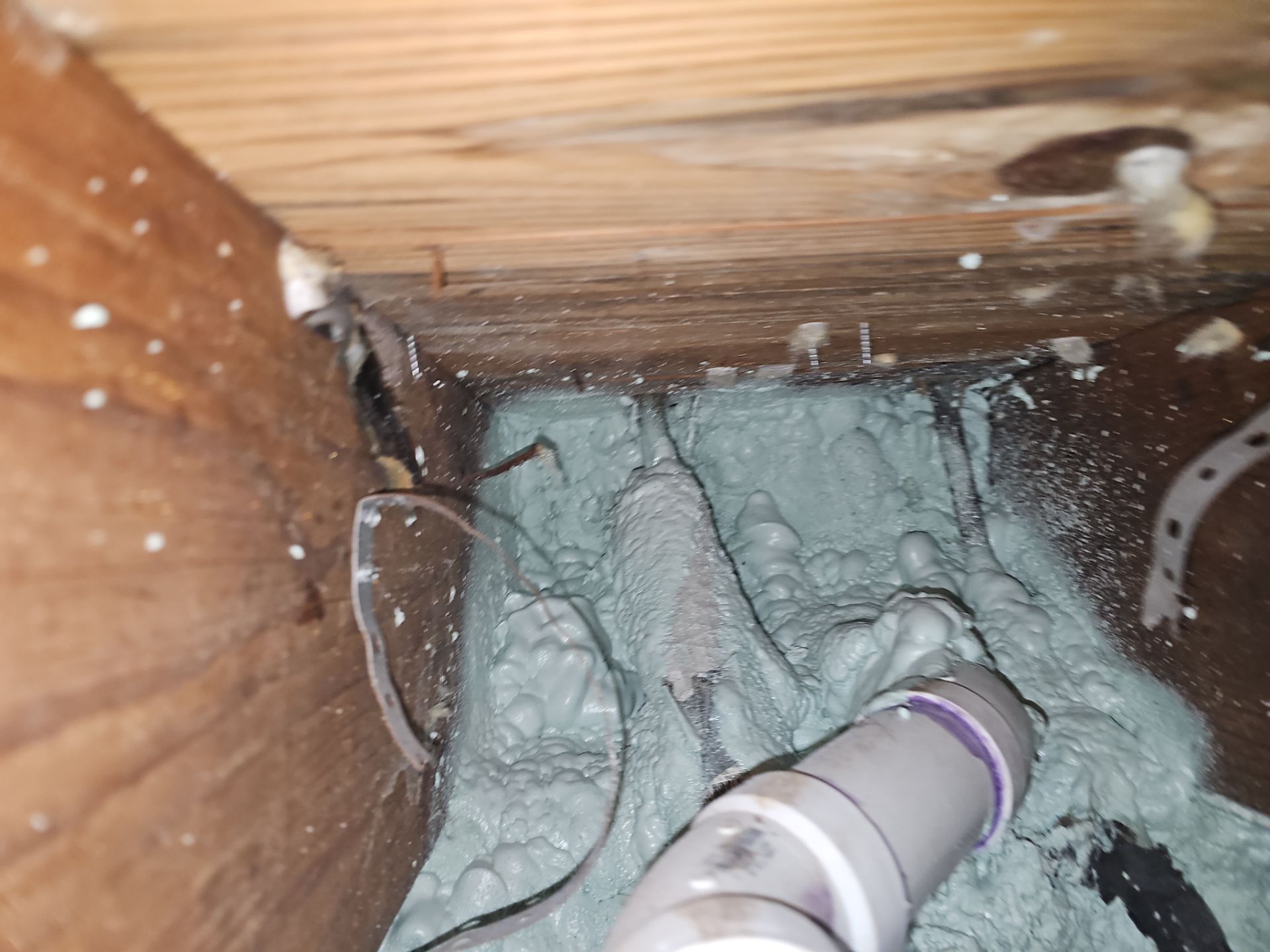 Basement Exterior Walls using Crawl Space Liner by NYS Foam & Energy