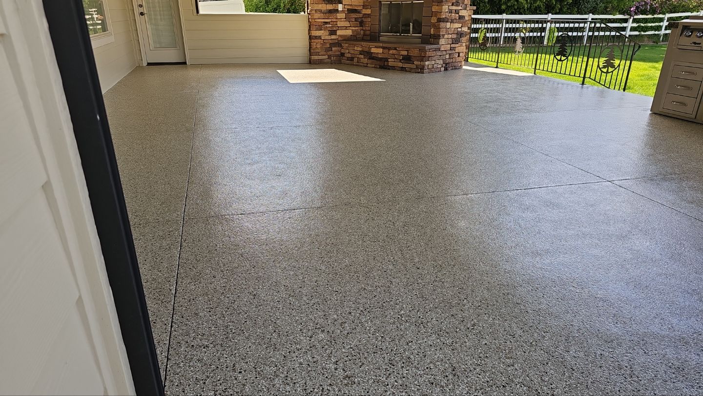 Patio Transformation using Driftwood by Croc Coatings, LLC
