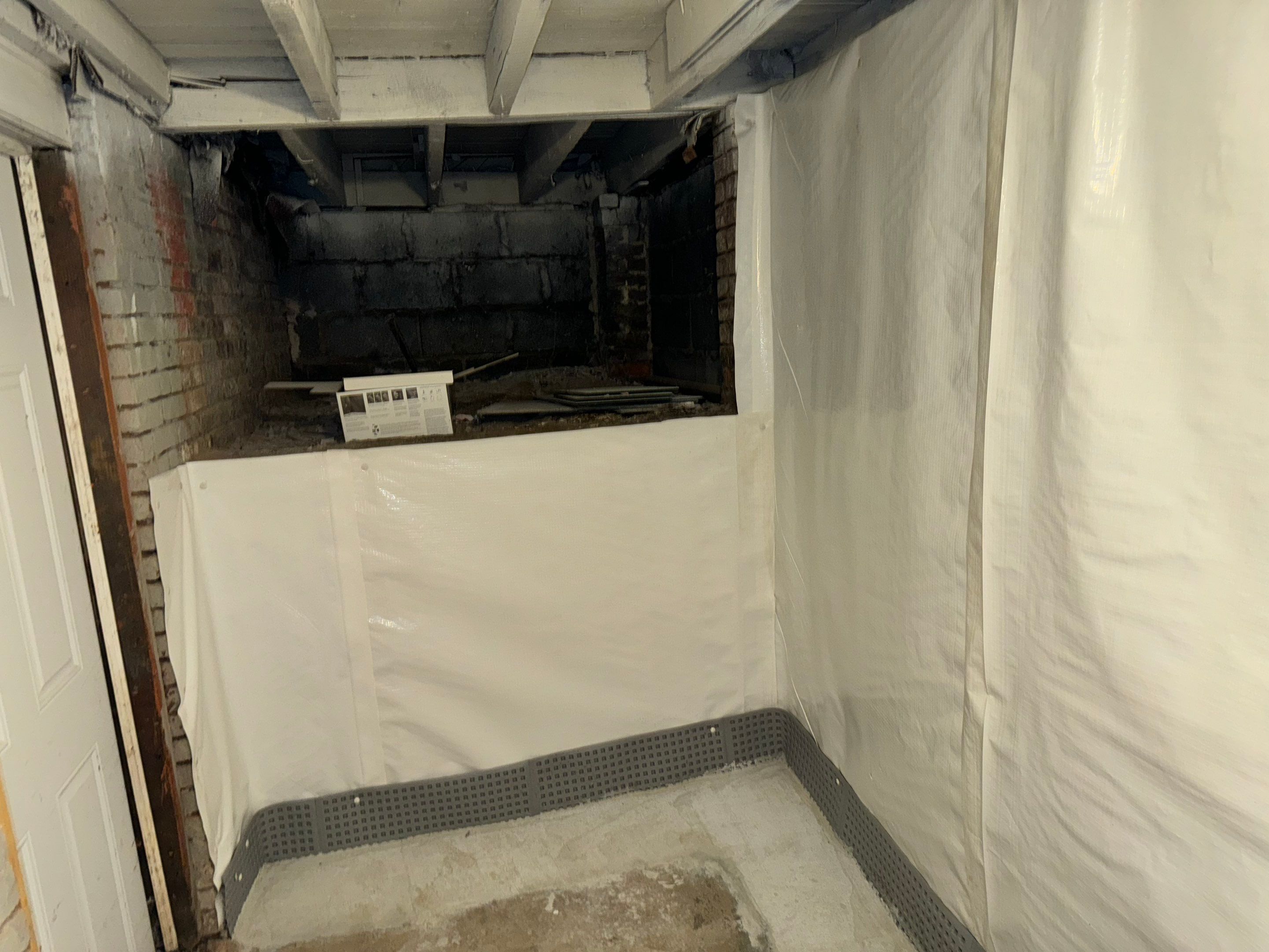 Interior French Drain & Wall Vapor Barrier in Newark, NJ  by Pure Service Pro, LLC 