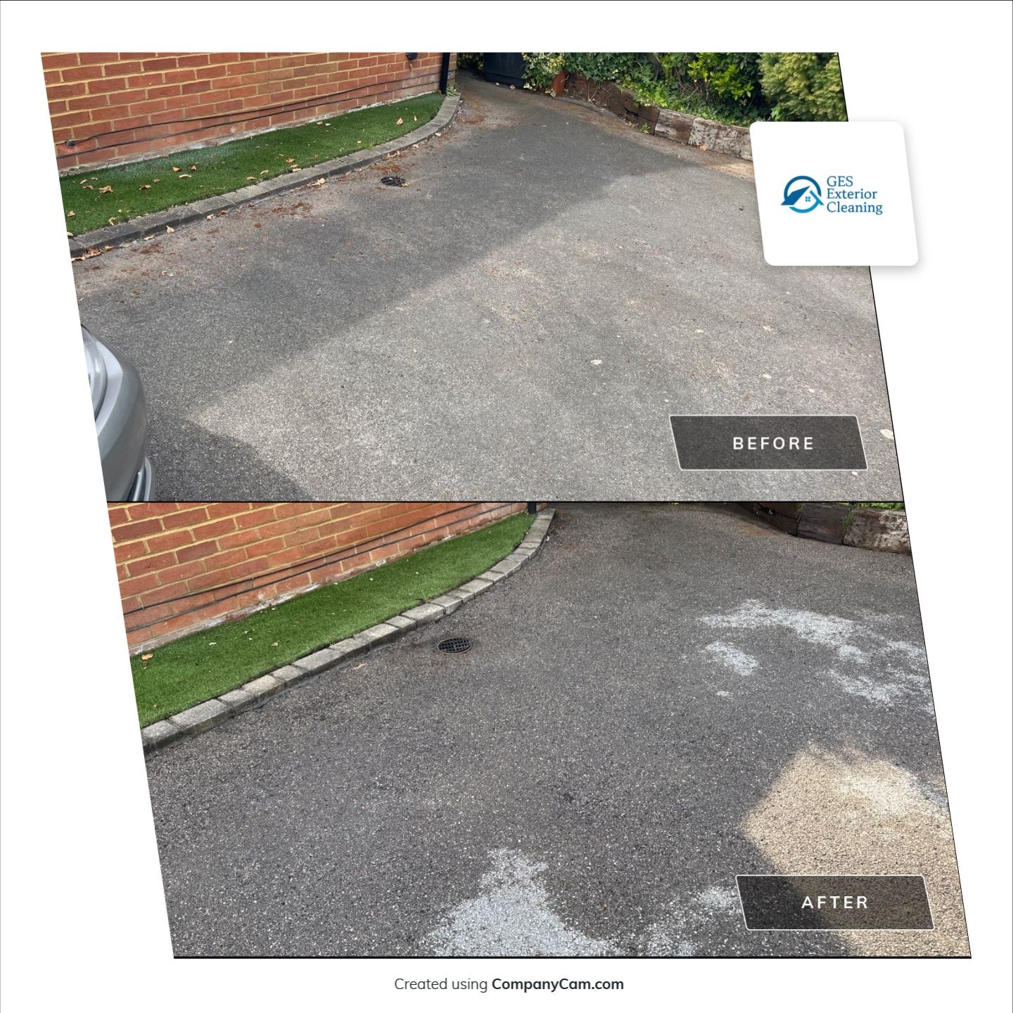 Tarmac Driveway Clean using Flat Surface Cleaner by Ges Exterior Cleaning ltd