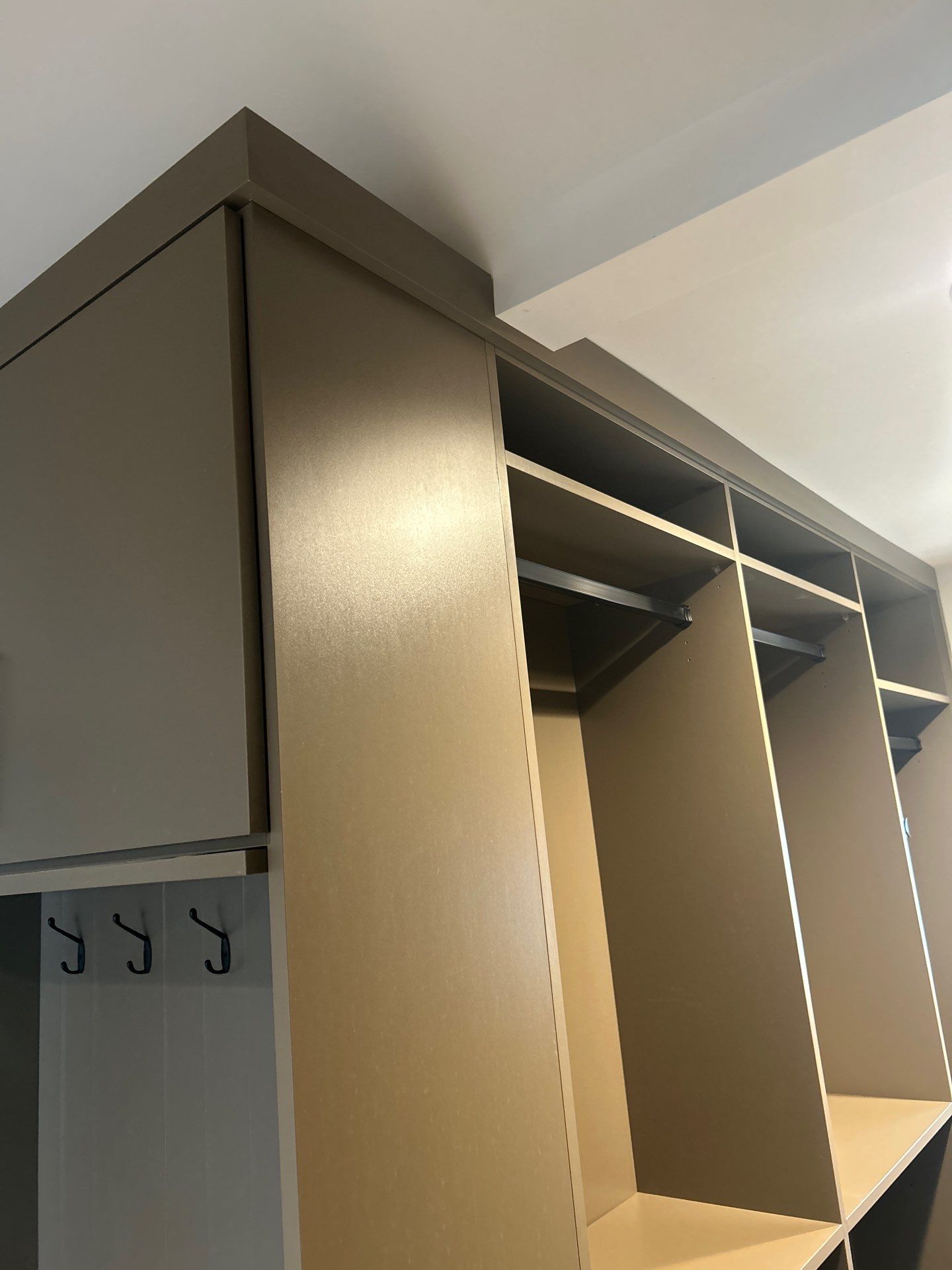 Enjoy a Morning Latte in this Walk-in Closet by Concept 32, Inc.