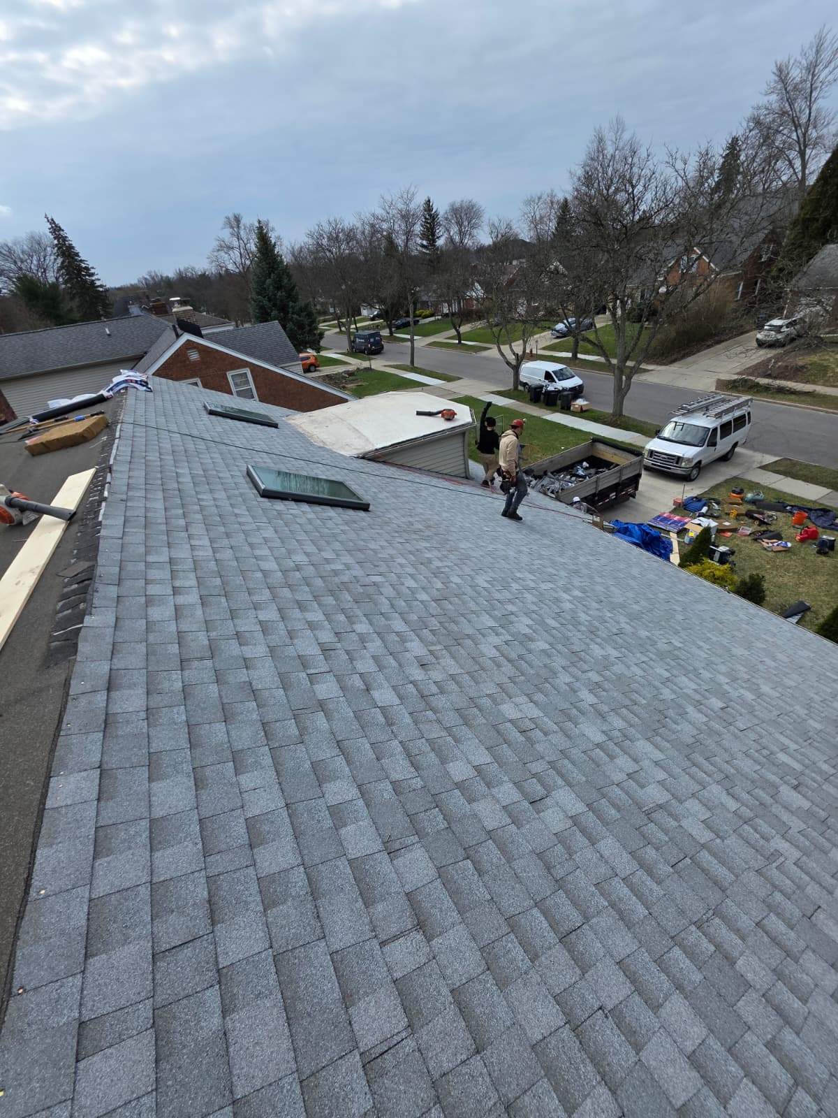 Partial roof replacement by Atlas Roofing & Restoration