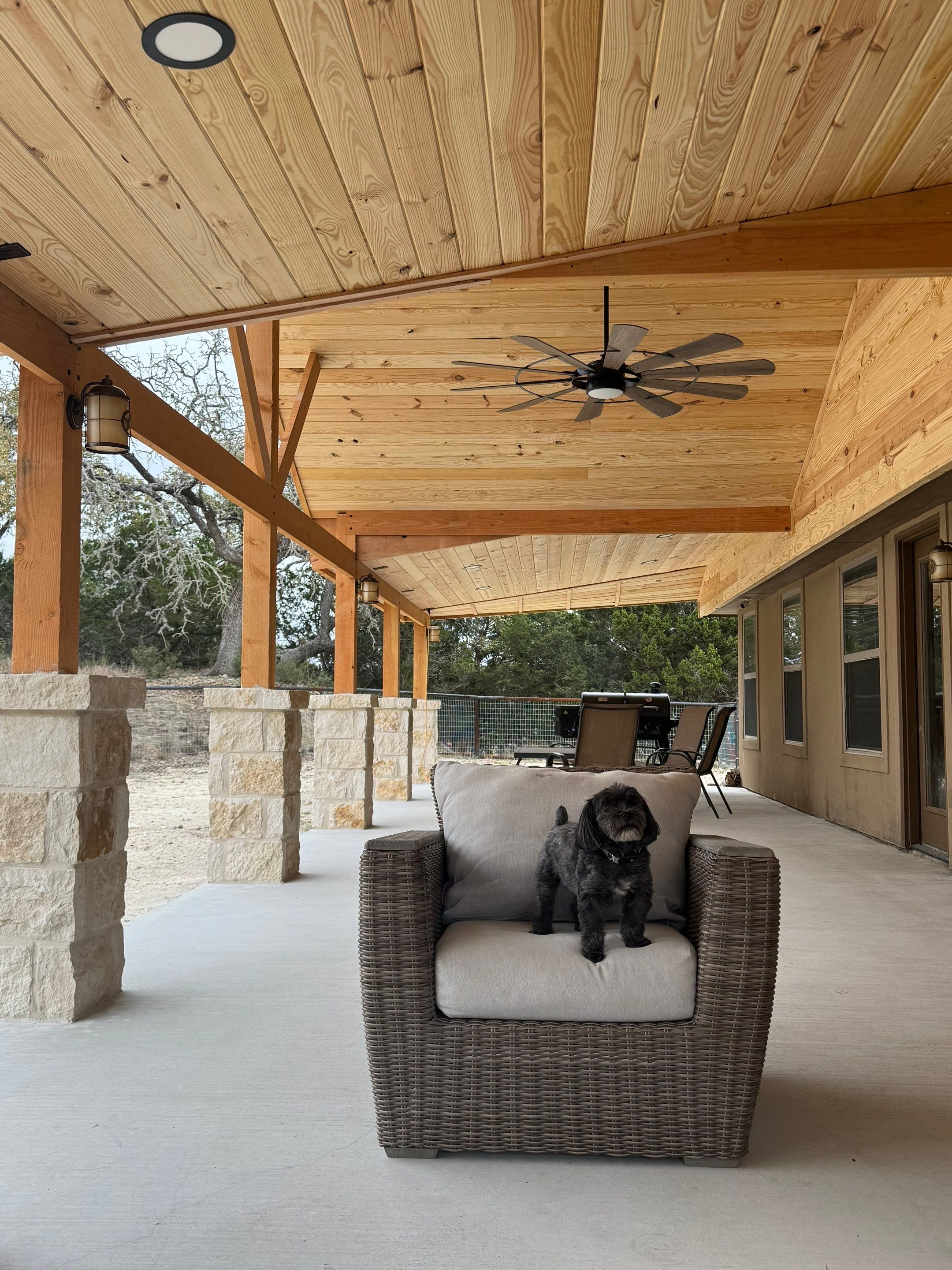 Reroof with Back Patio Addition using Owens Corning Duration Aged Copper by Lightning Exteriors
