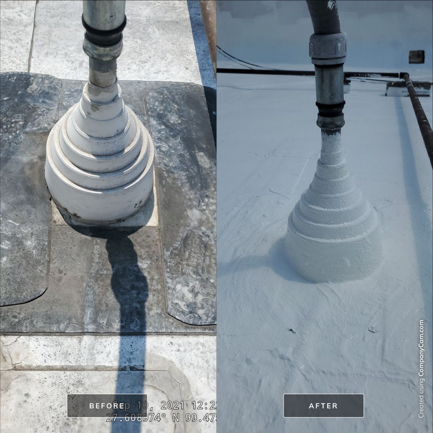 Commercial Roofing Repair using Silicon Roof Coating by JM Flores Roofing & Construction, Inc