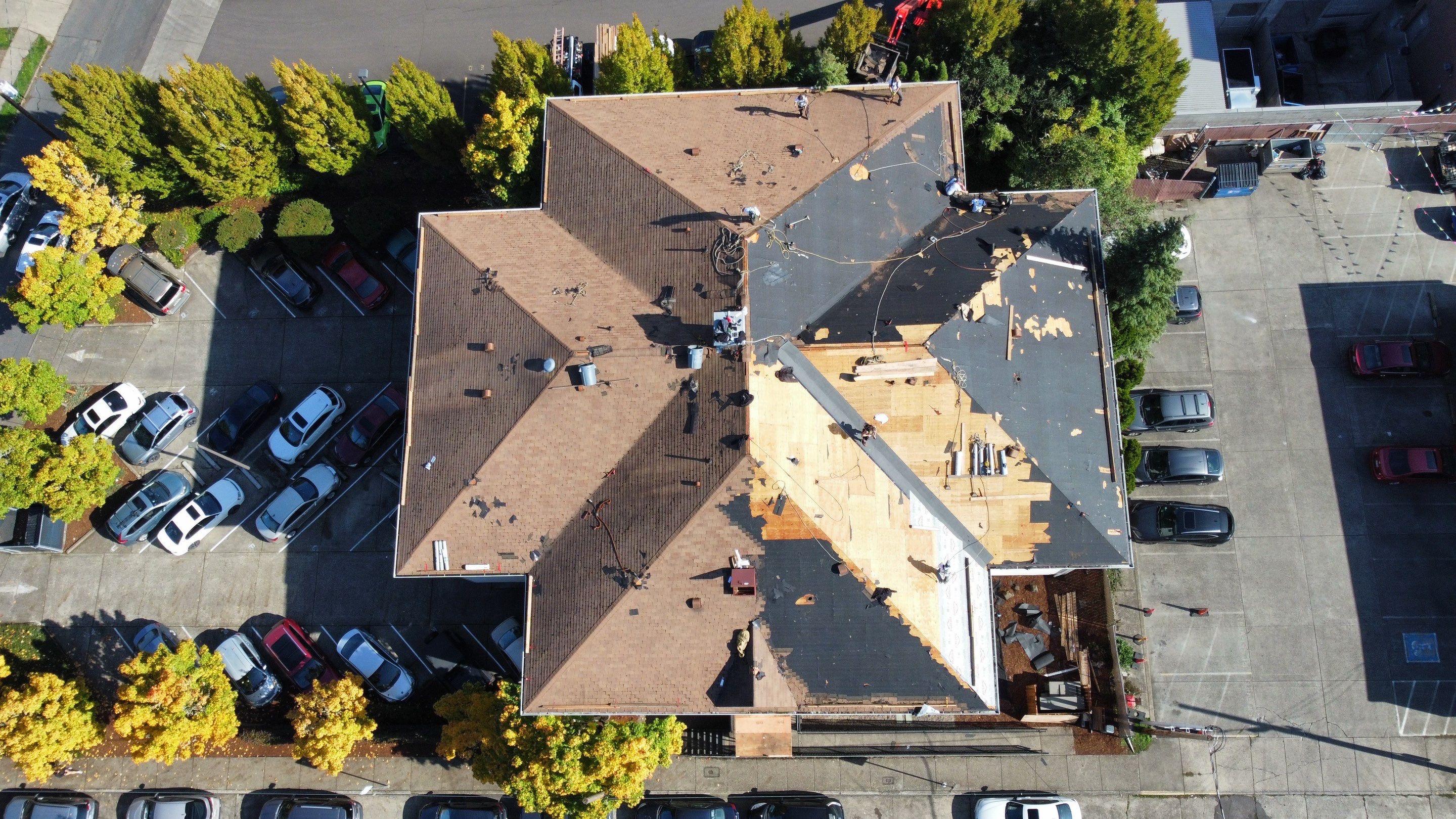 Commercial Roofing Installation using IKO Dynasty (Color: Biscayne) by Orezona Building & Roofing Company, Inc.