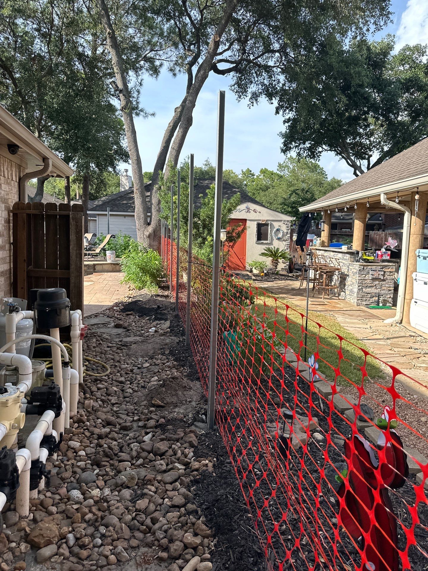 Wood fence project in Cypress by Tim's Fences