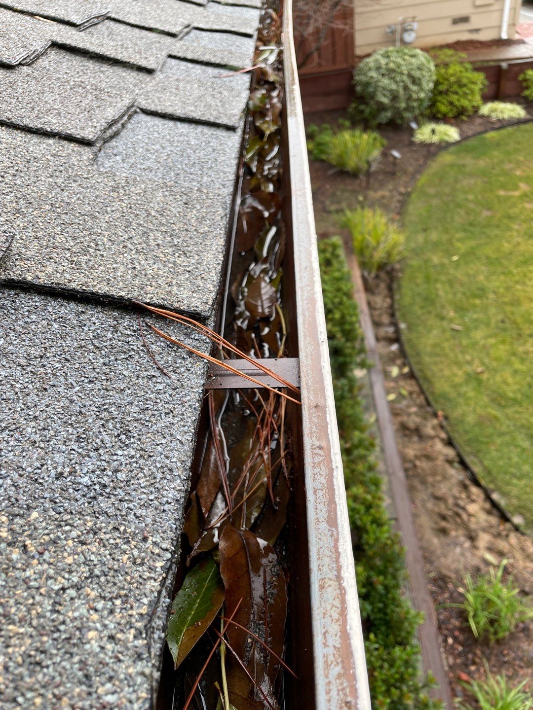 San Jose Gutter Cleaning on a 2 story home by All One Solar Shine