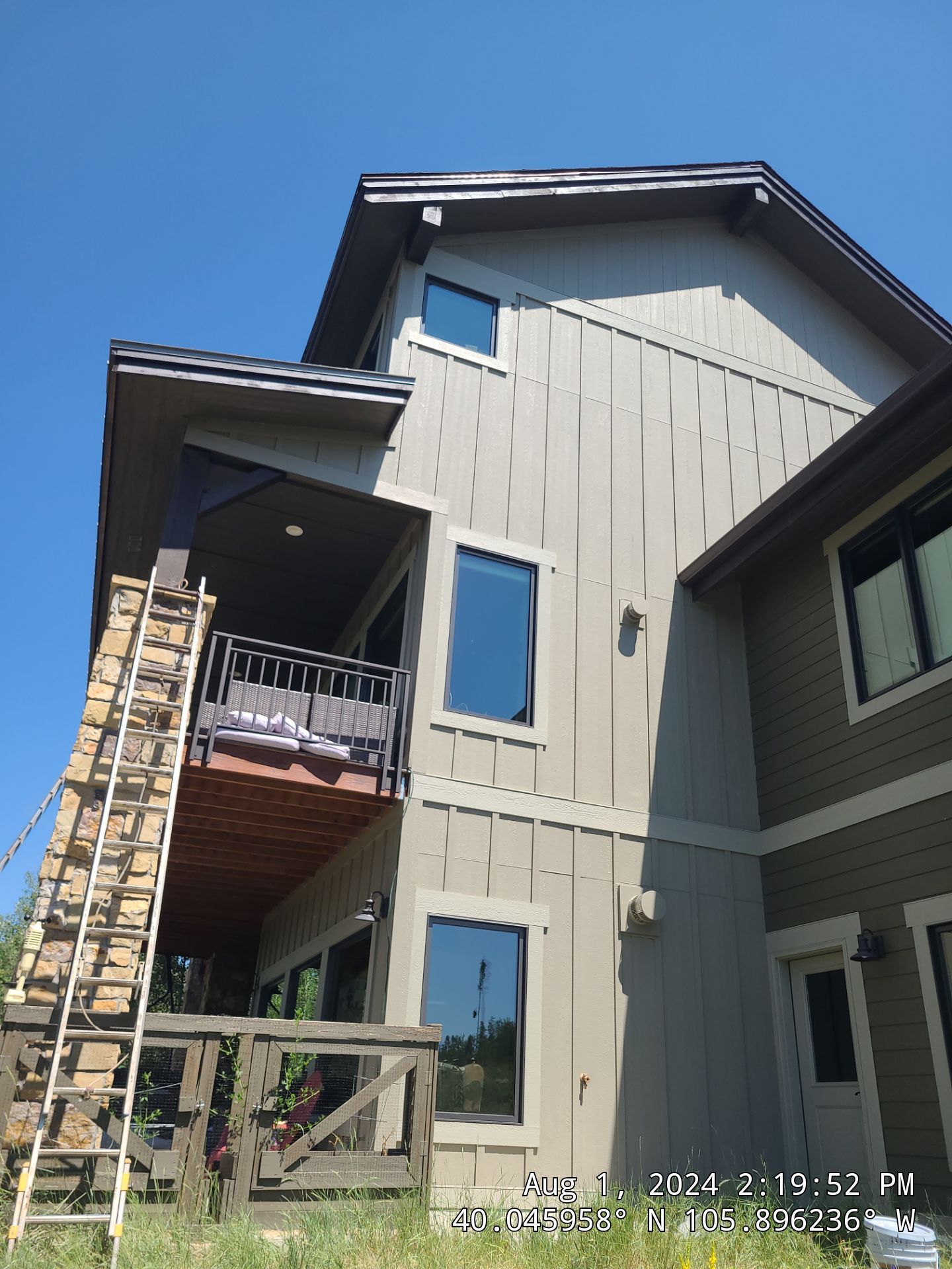 Exterior Painting Using Stain by Wheatley Creek Services