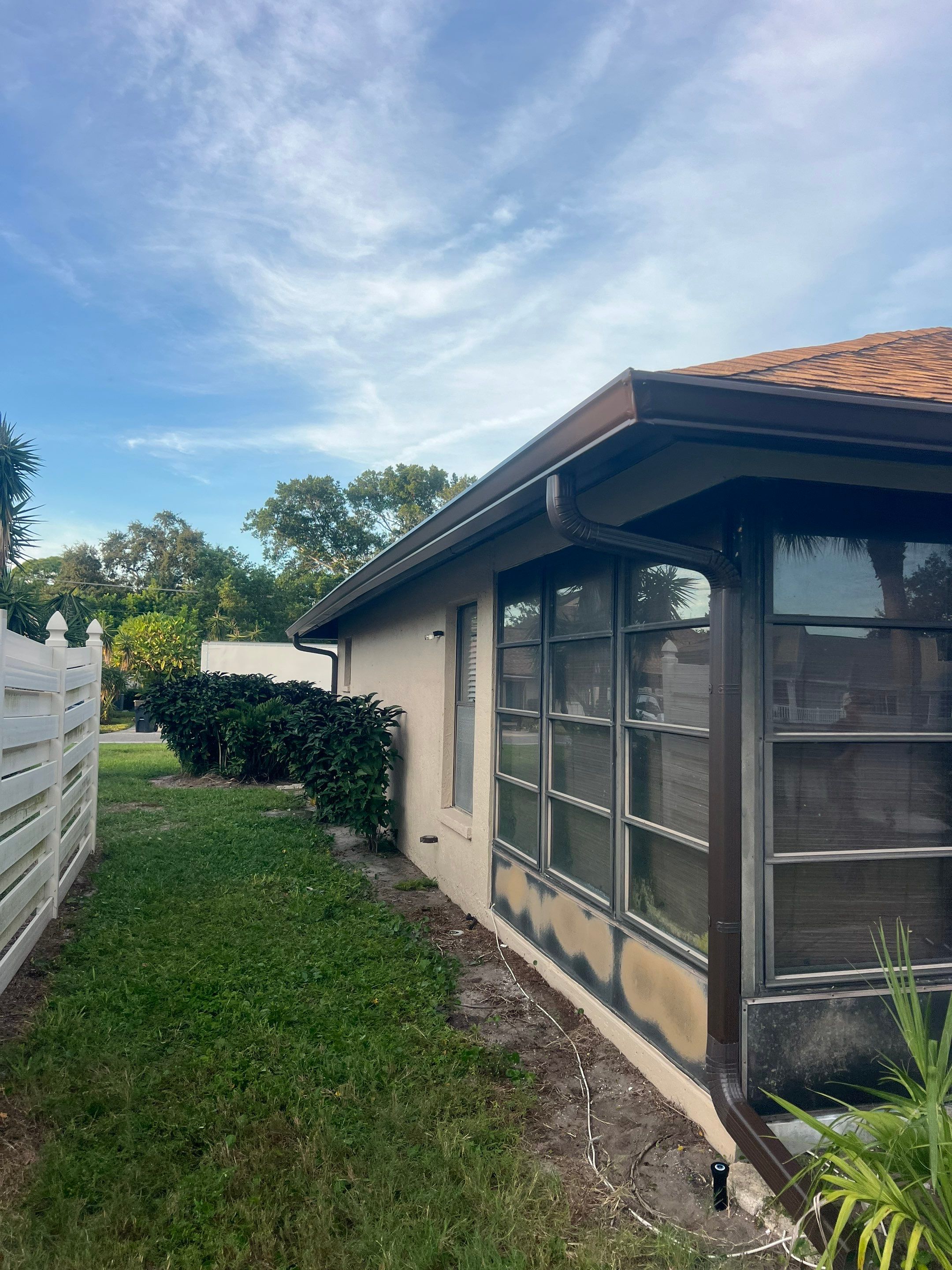 Bronze 6-Inch Seamless Gutters Installation in Bradenton FL by Gutter Professors