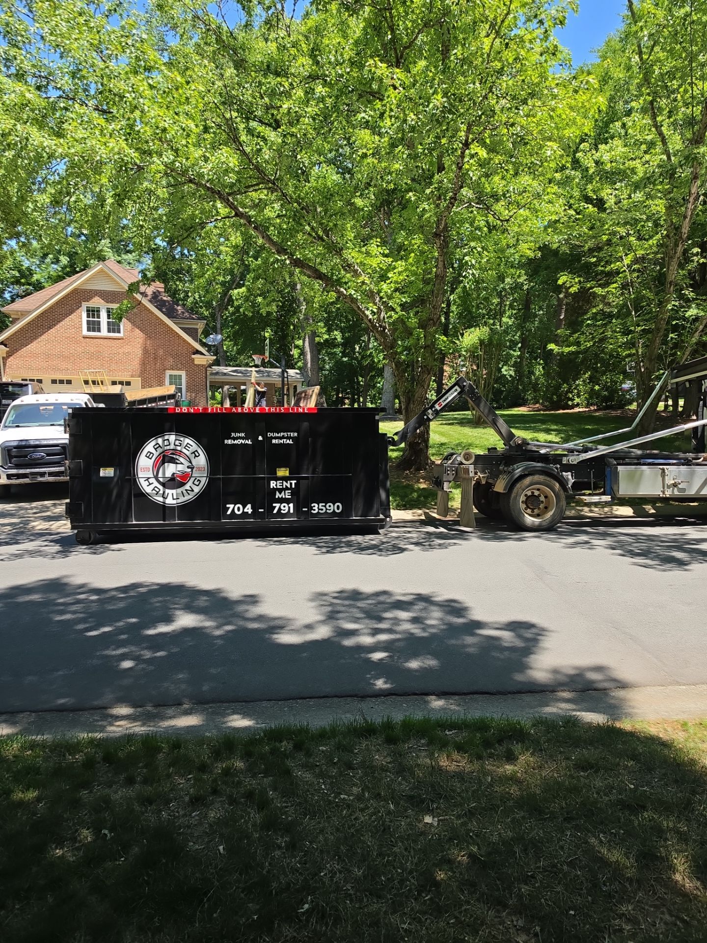 Job site clean up in Charlotte by Badger Hauling
