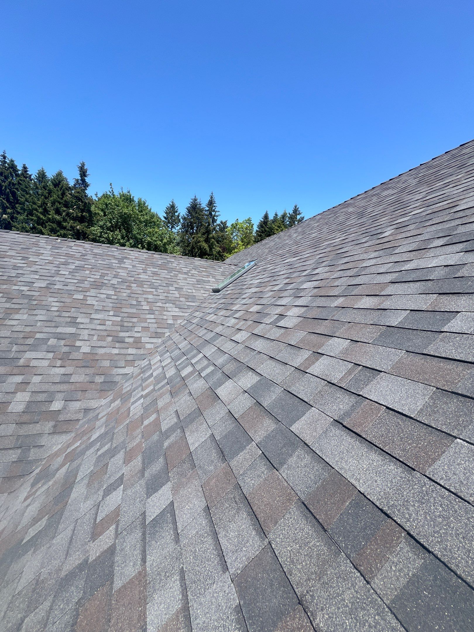 Residential Roofing Installation using Malarkey Vista (Color: Black Oak) by Orezona Building & Roofing Company, Inc.